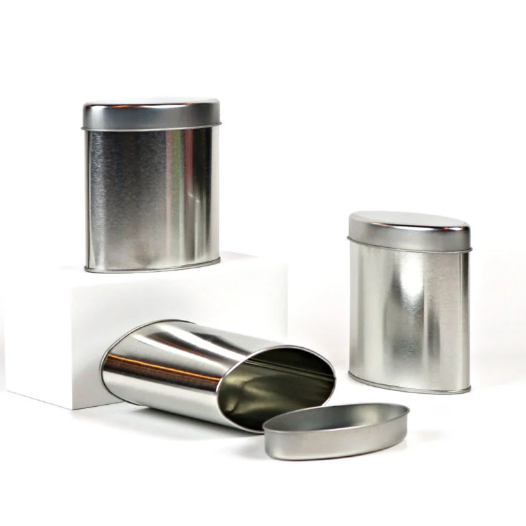 Oval Tin Containers With Lid