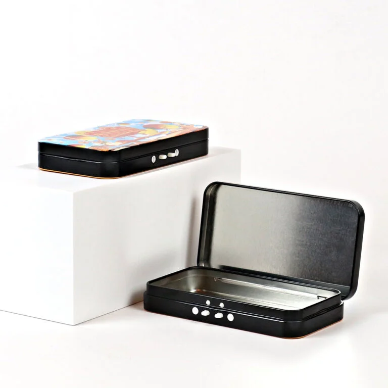 Hinged Lid Tin Containers