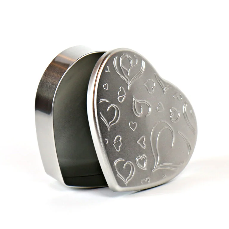 Heart Shape Tin Containers With Lid